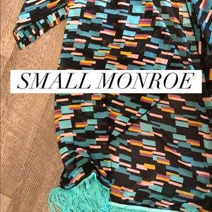 Lularoe Monroe kimono with fringe